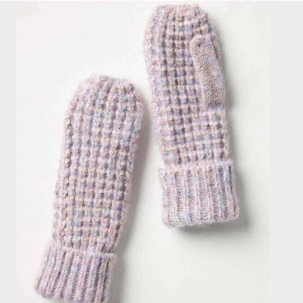 Anthropologie Maeve mittens purple shimmer new without tags